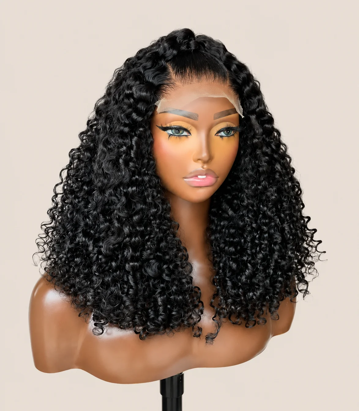 Luxury Kinky Curly Lace Front Wig Luxury Kinky Curly Lace Front Wig - Image 1